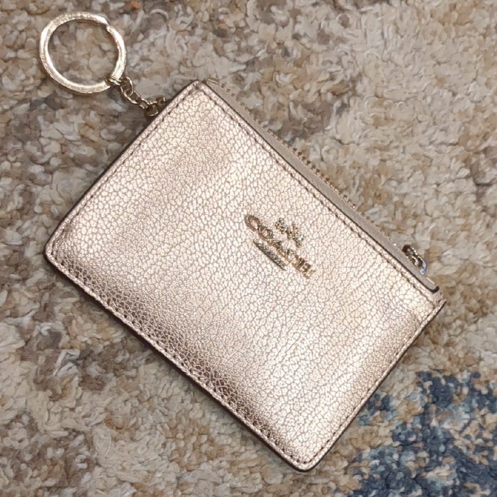 Coach Metallic Skinny Mini Card Holder